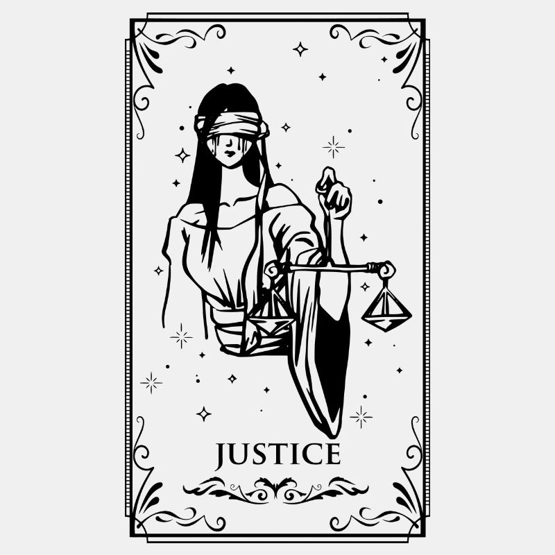 JUSTICE Tarotkarte