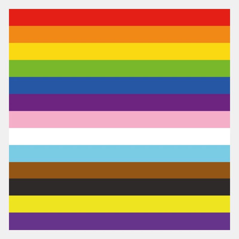 Rayures du drapeau de la fierté inclusive