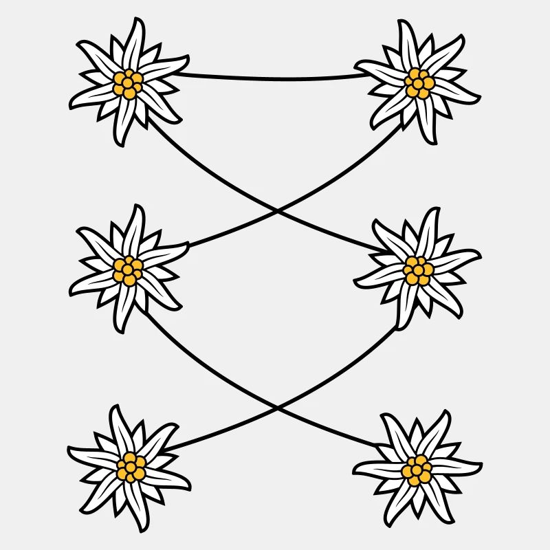 Dirndl apron Edelweiss