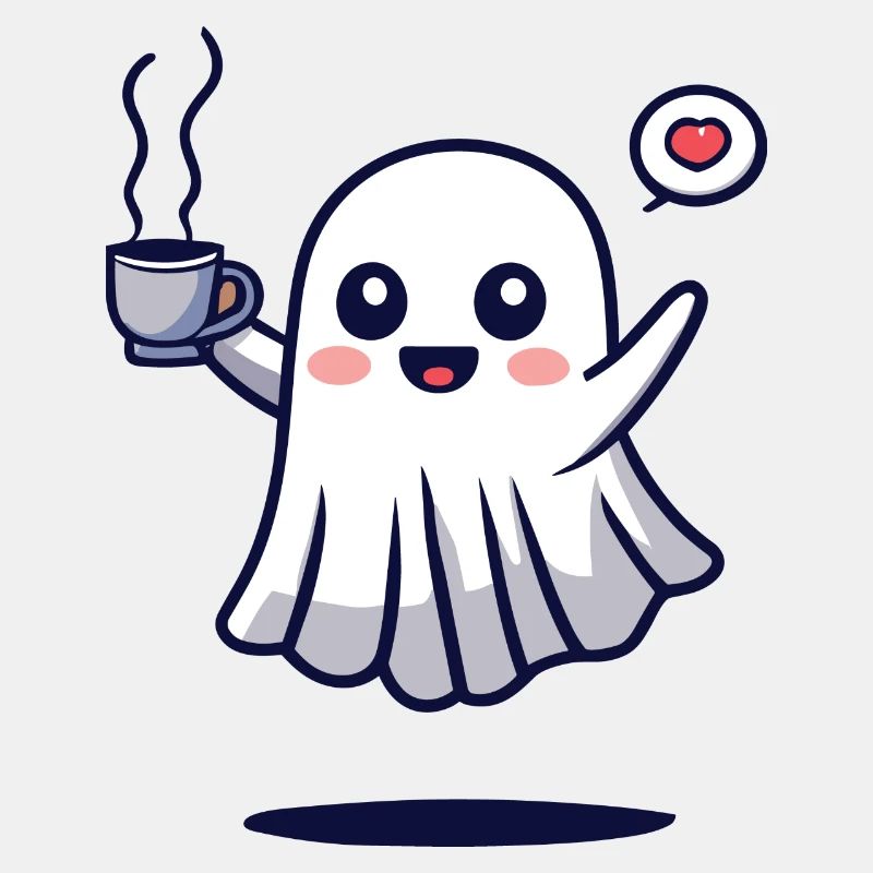 Halloween-Geist liebt Kaffee
