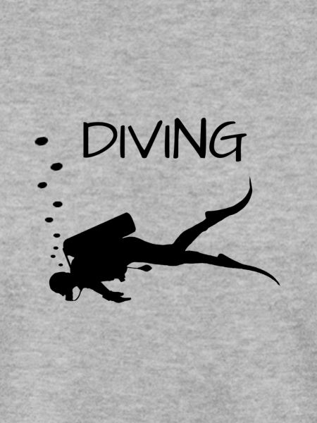 Diving Taucher mit Luftblasen