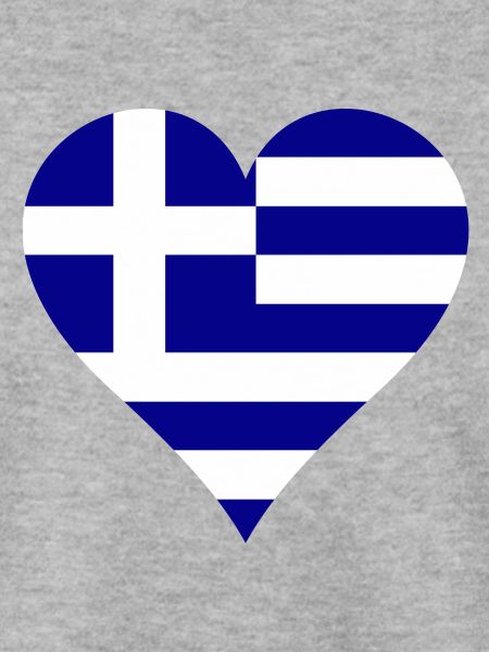 Griechische Flagge als Herz