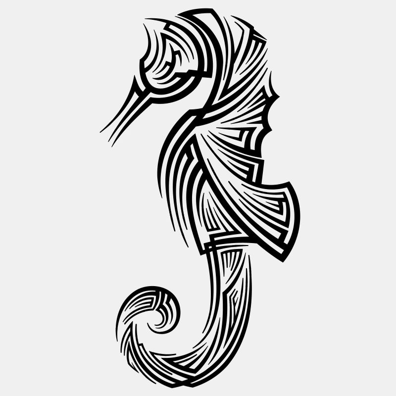 Seepferdchen Tribal Tattoo