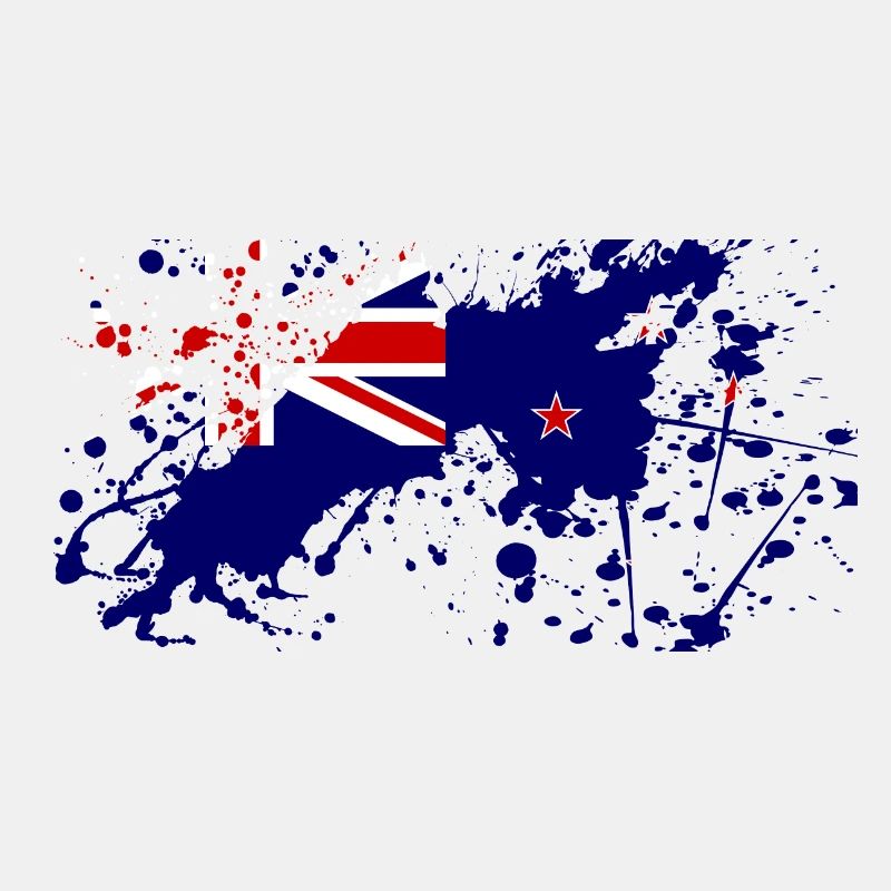 Neuseeland Flagge Klecks