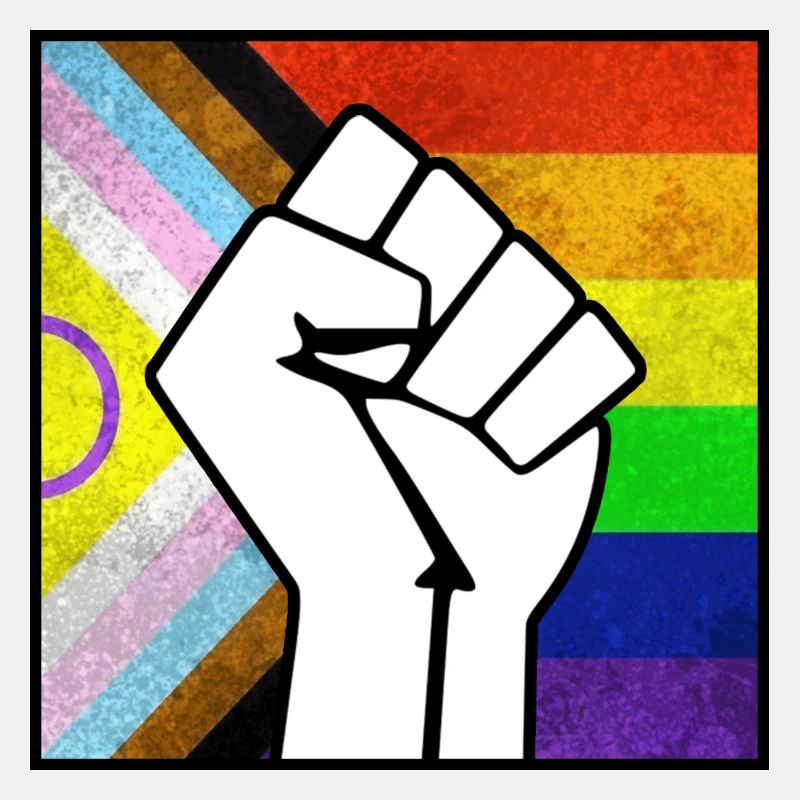 Fierté du progrès Autocollant Fierté Poing