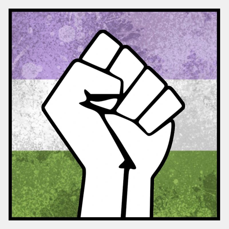 Genderqueer Pride Faust Aufkleber