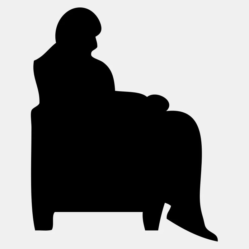 Mann sitzender Sessel Canape alt