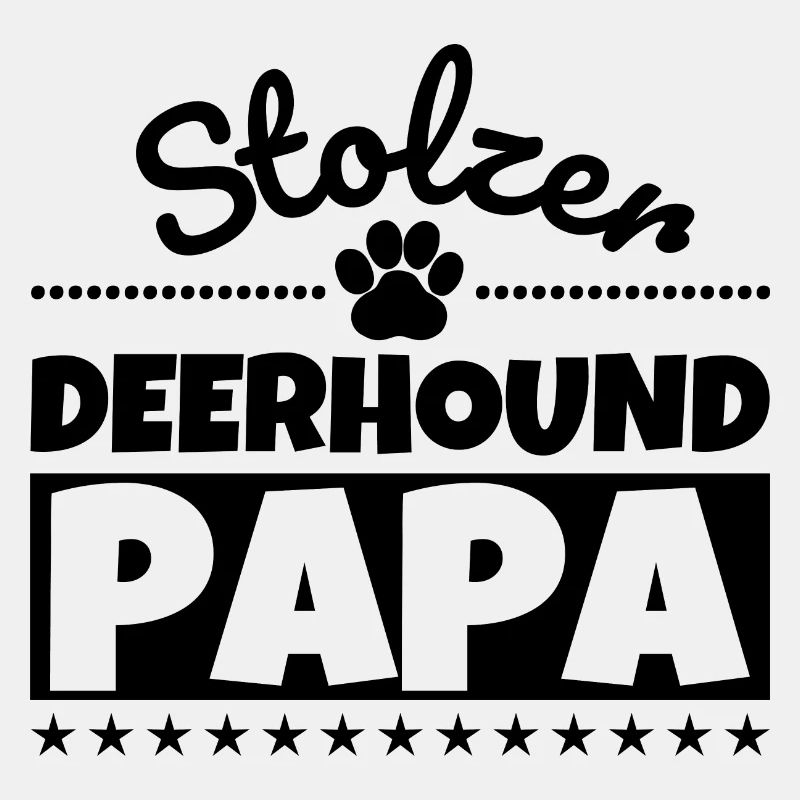 Deerhound lustig Herrchen Hund