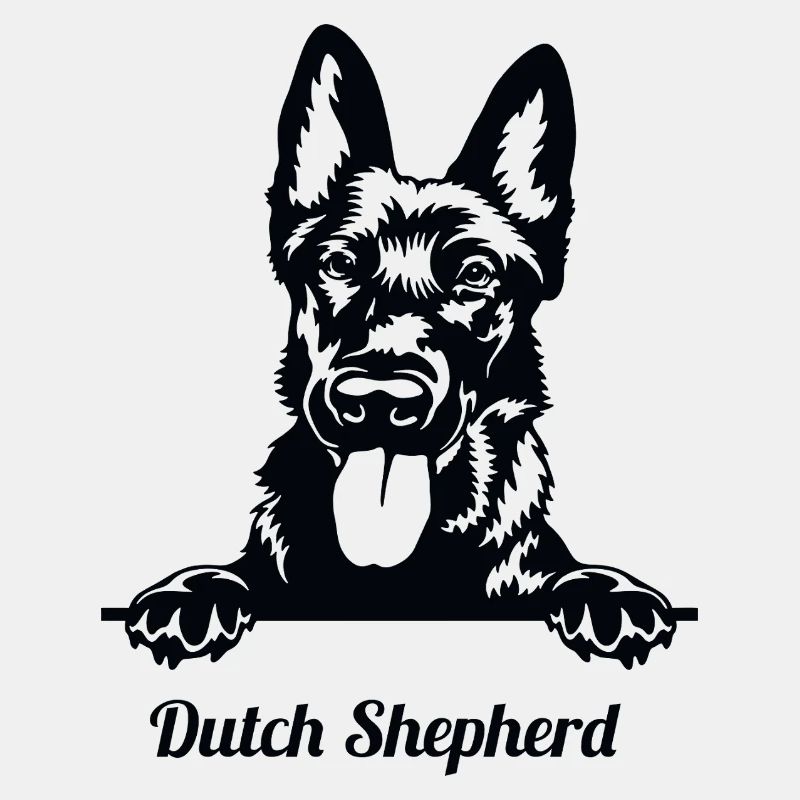 Cartoon Duitse Herder - Holländischer Schäferhund