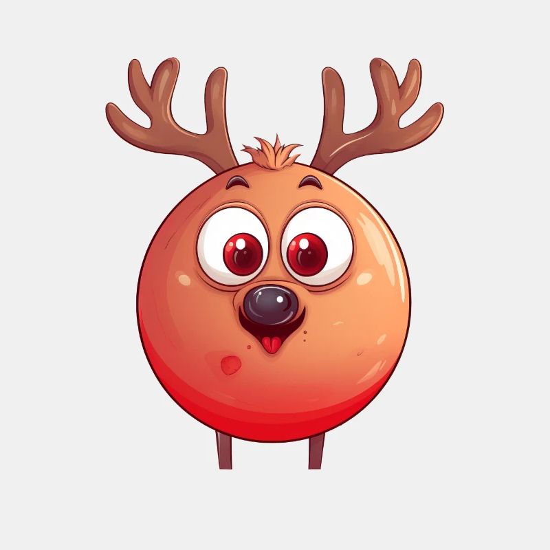 Rond renne Noël boule de Noël conception de bande dessinée