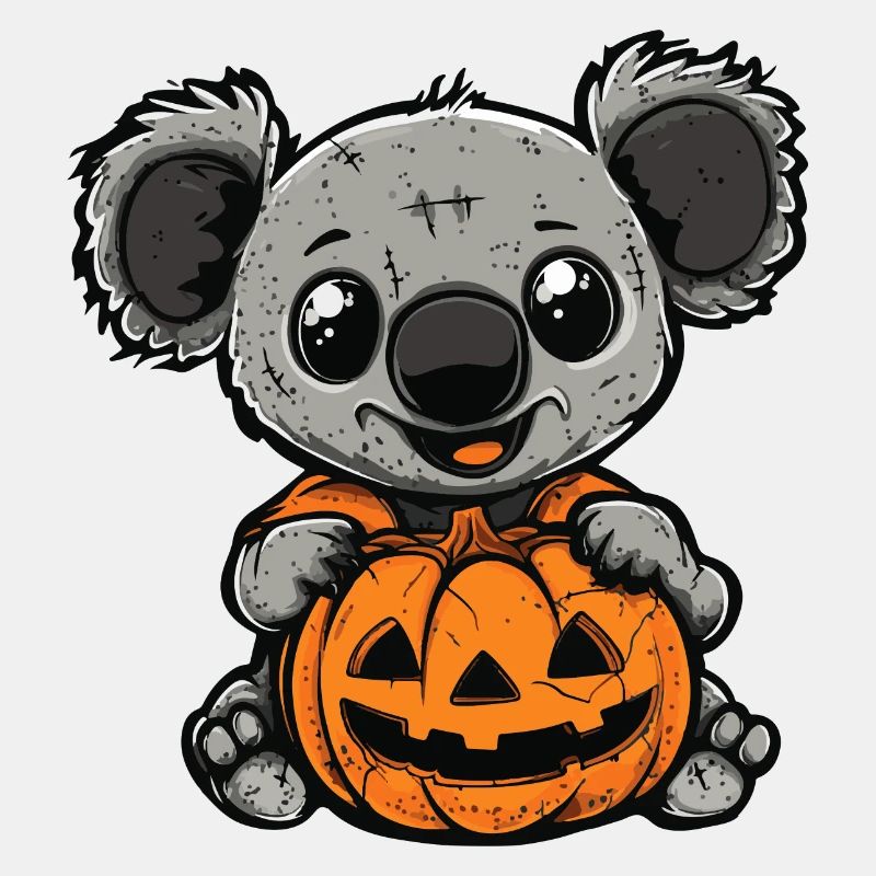 Koala Halloween Comic Funny