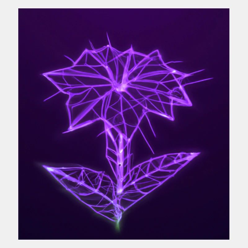 Polygonale Neon Rose