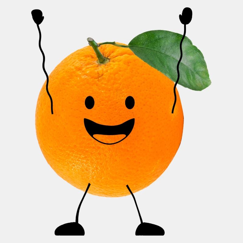 orange mit gesicht