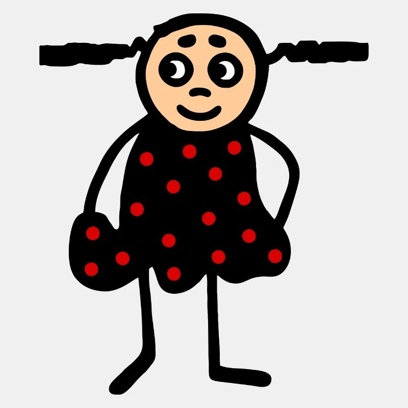 Kinder - Mädchen im Punktekleid