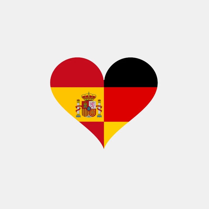 Deutschland und Spanien Herz