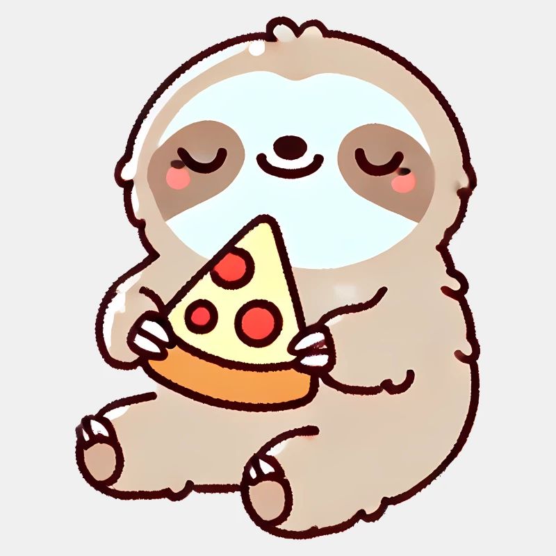 Süße Faultier-Pizza