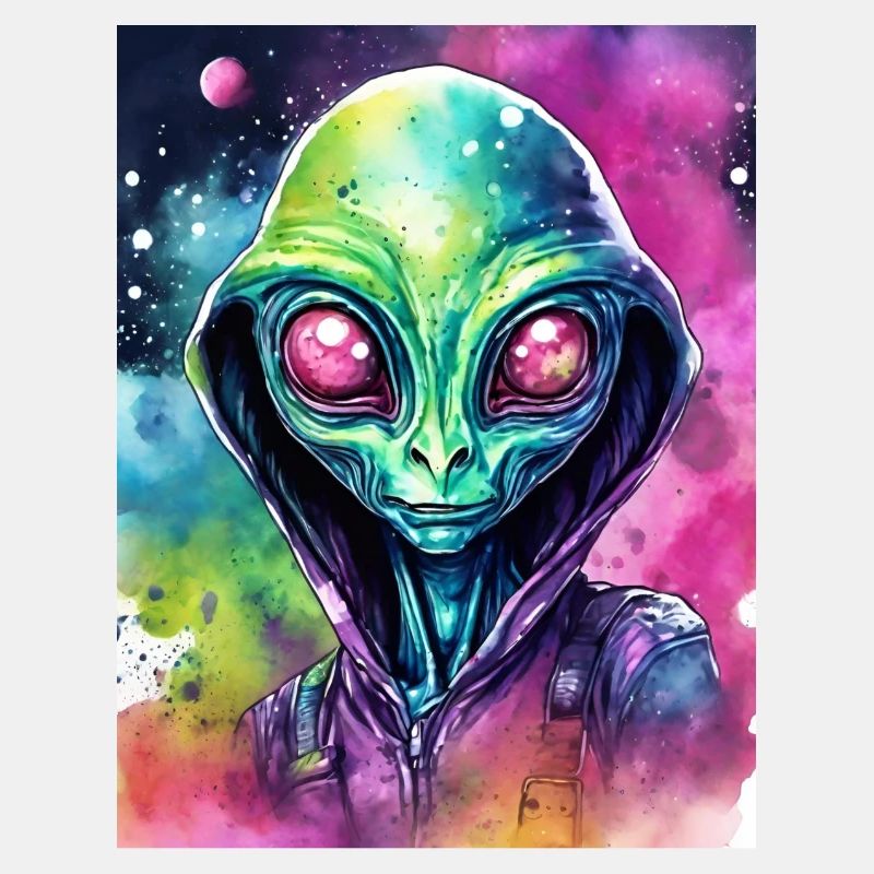 Außerirdischer Besuch - Einzigartiges Alien-TShirt