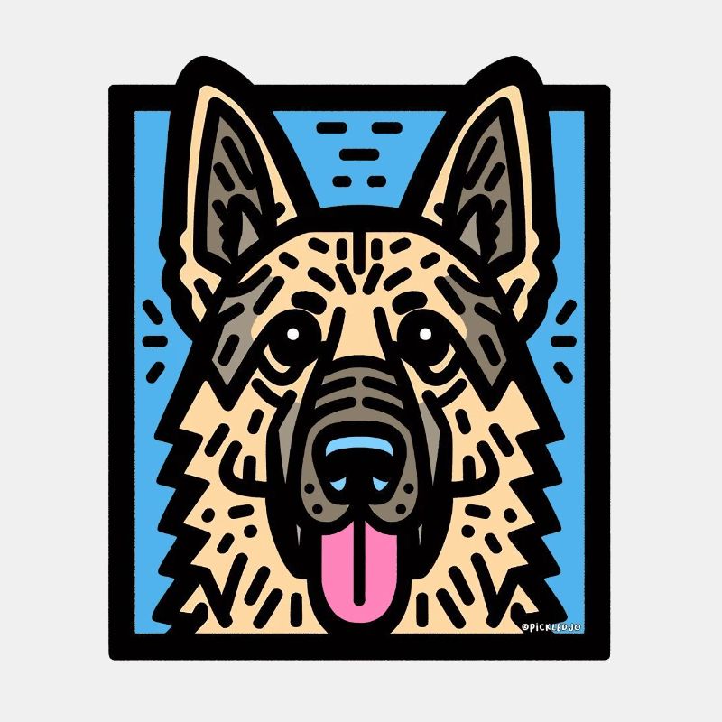 German Shepherd Pop Art