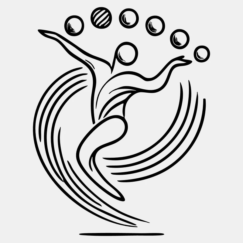 Jongleur Logo Jonglieren