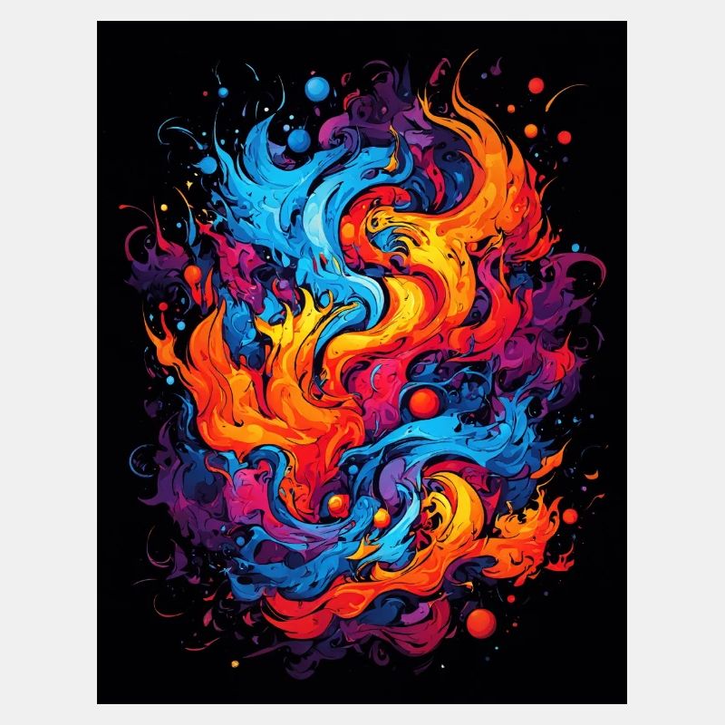 Tourbillon abstrait de couleurs