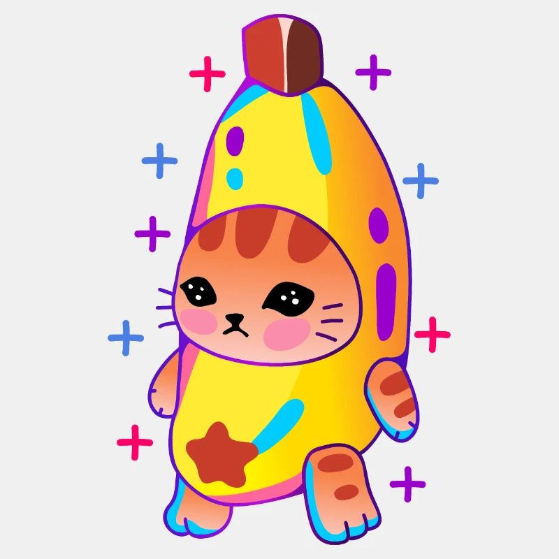 Costume de chat et de banane