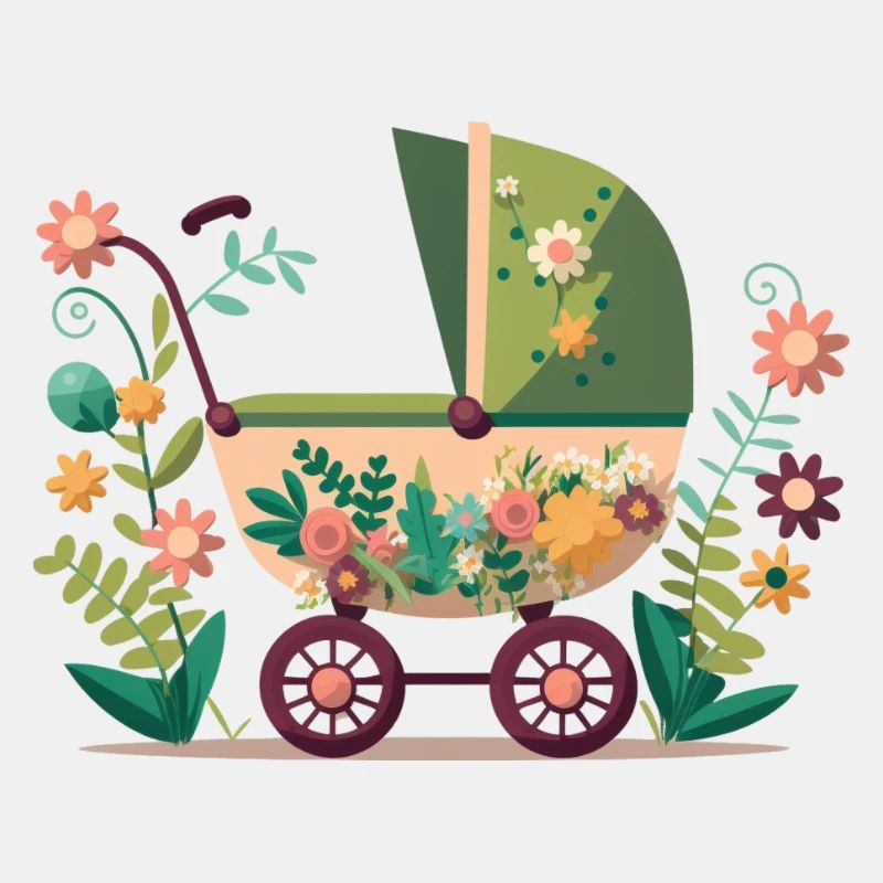 Flowery stroller 1