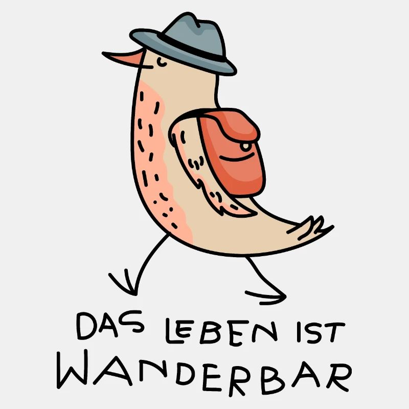 Vogel Wanderer lustig
