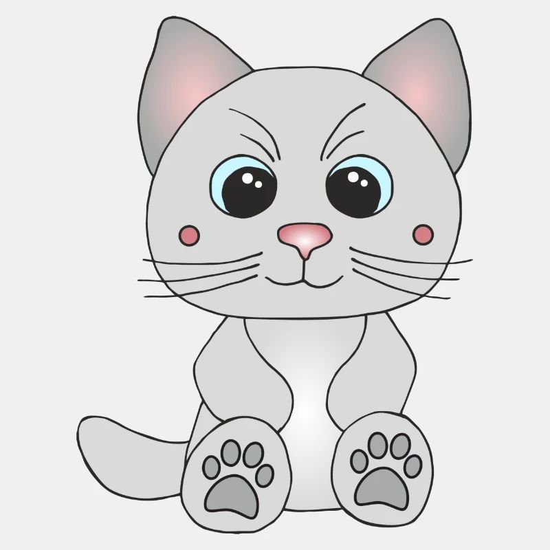 Süße graue Katze