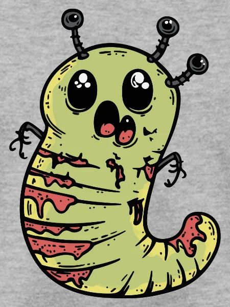 Wurm Halloween Comic Lustig
