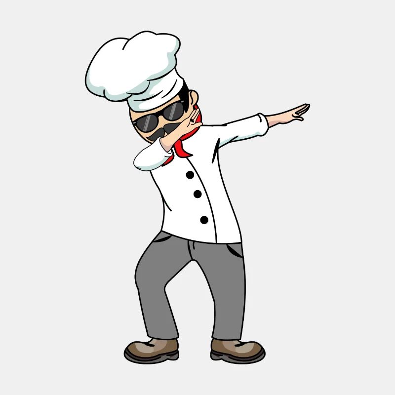 Chef Cooking Chef Dabbing Funny Dancer
