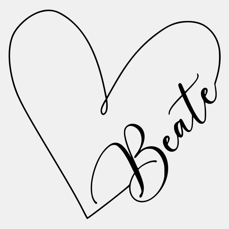 Beate Name Heart Line