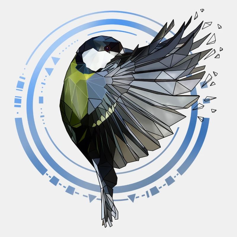 Blue tit | Geometric | Low poly