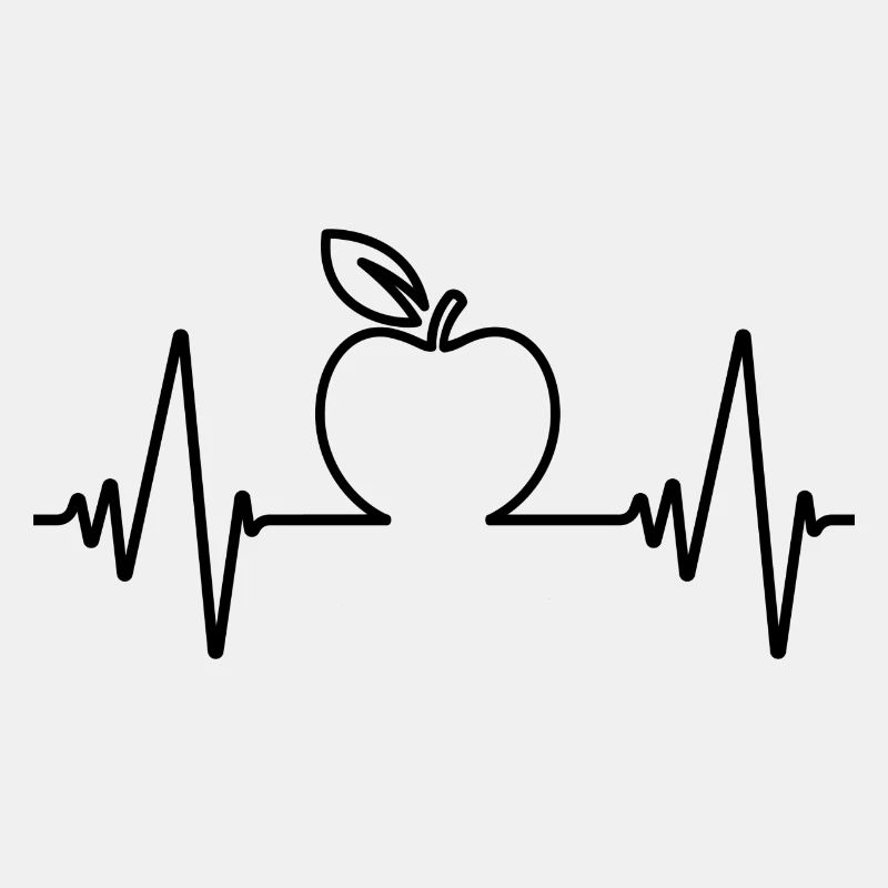 Ich liebe Äpfel - Apfel Herzschlag EKG