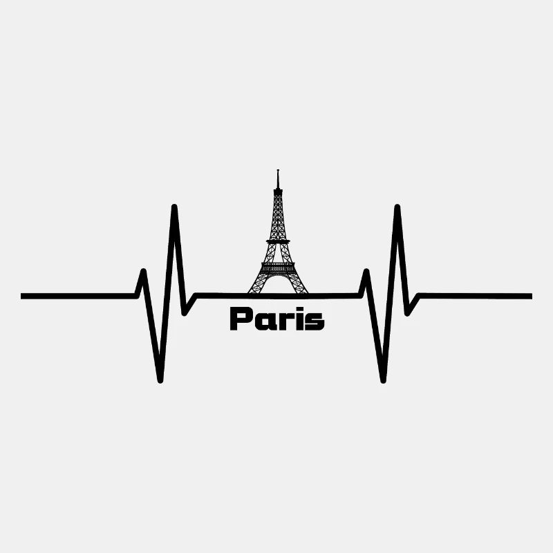 Heartbeat with Eiffel Tower Paris