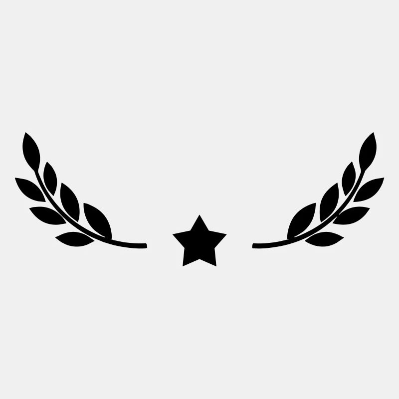 Star with laurel wreath design