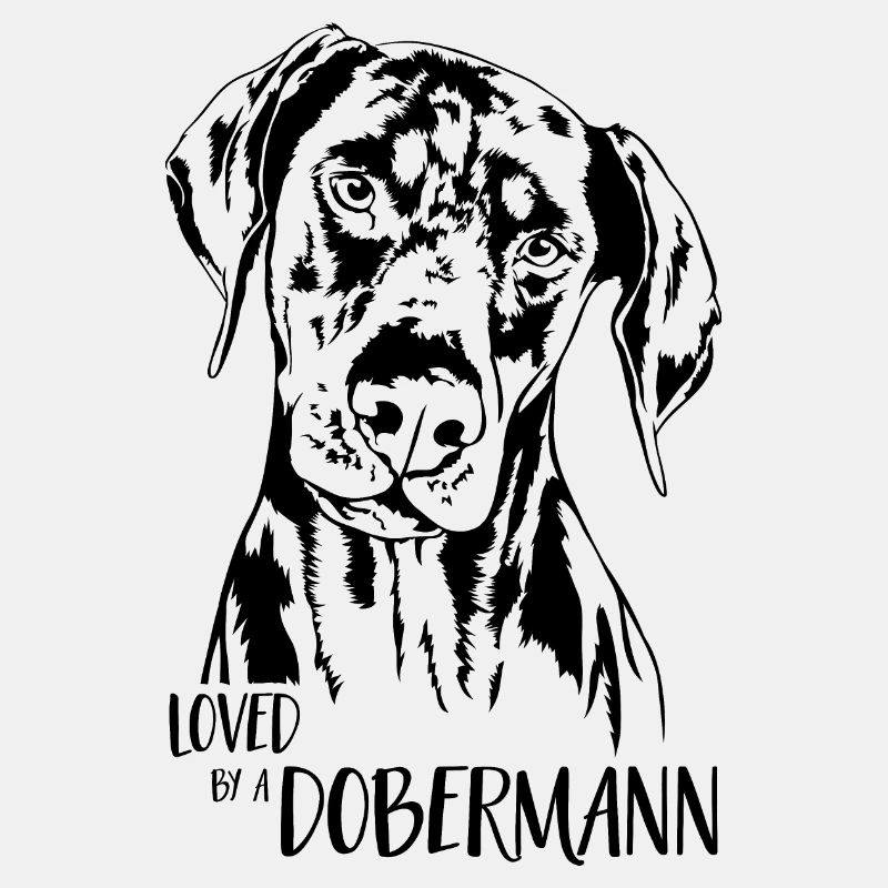 Loved by a Dobermann Hundespruch Wilsigns