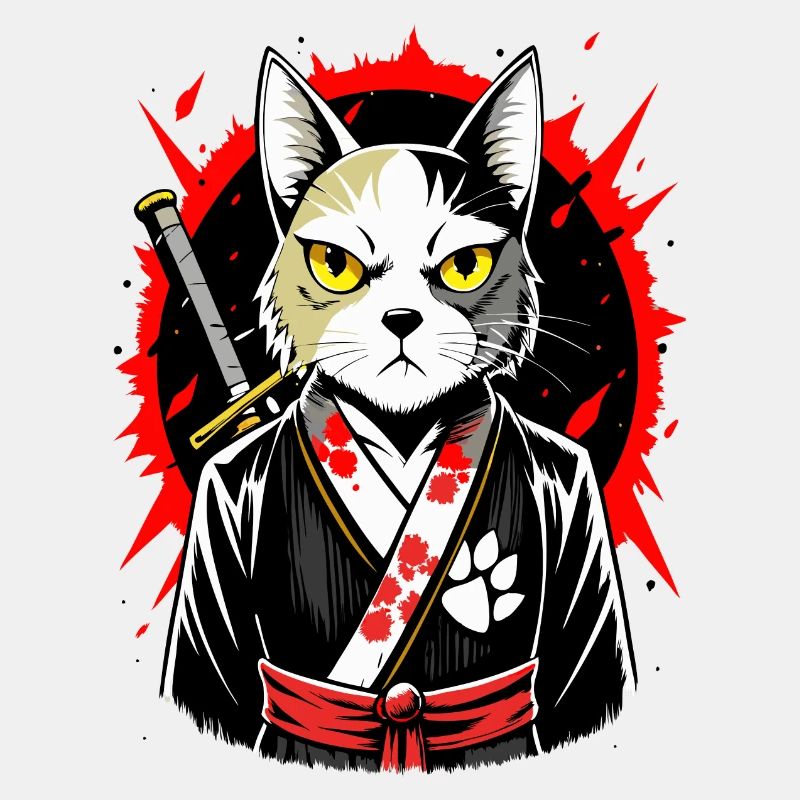 Chat samouraï