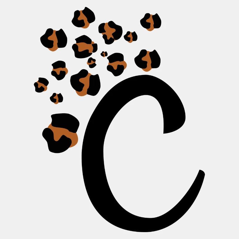 Buchstabe c Leopardenmuster