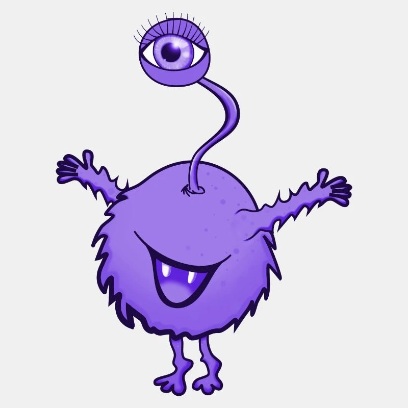 Monstre pourpre avec un oeil