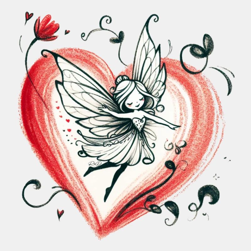 Fairy Drawing Heart