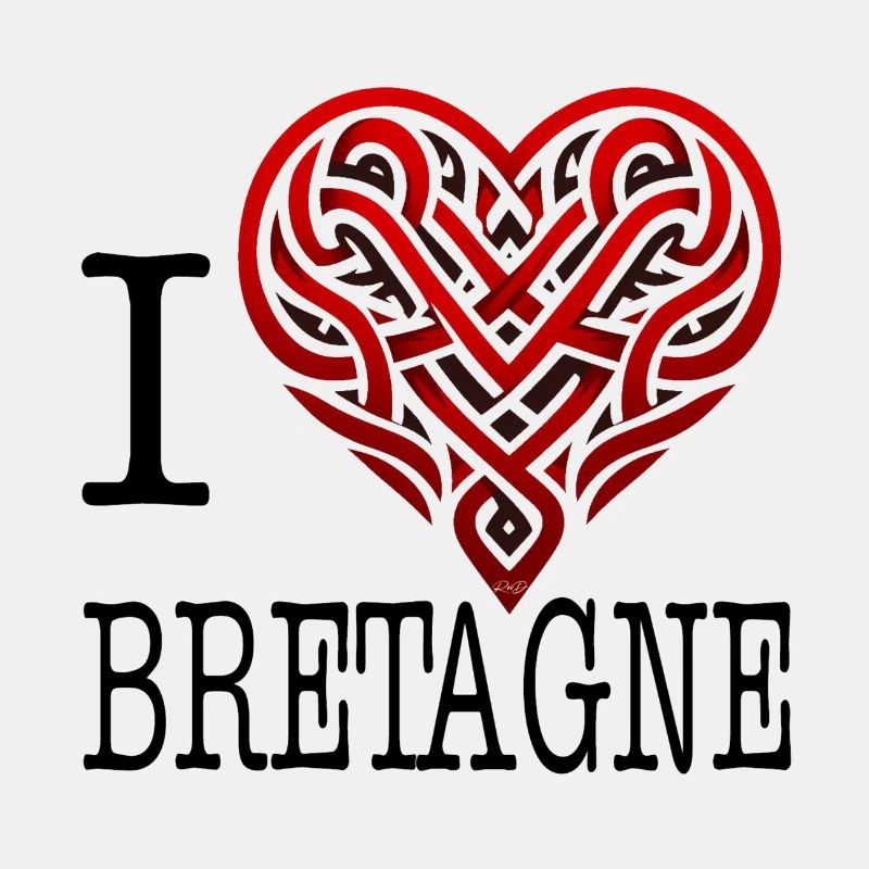 Ich liebe Brittany Celtic Heart Tribal