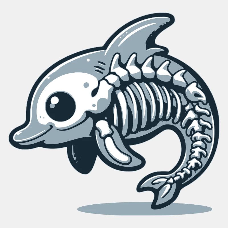 Delfin-Skelett