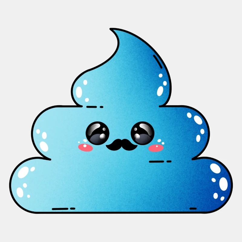 Blauer Poop - blauer Kackhaufen