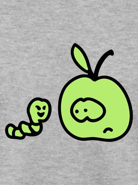Worm meets apple