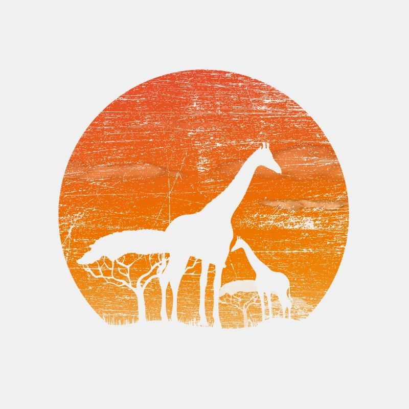 Giraffe vintage Geschenk Tier groß Hals