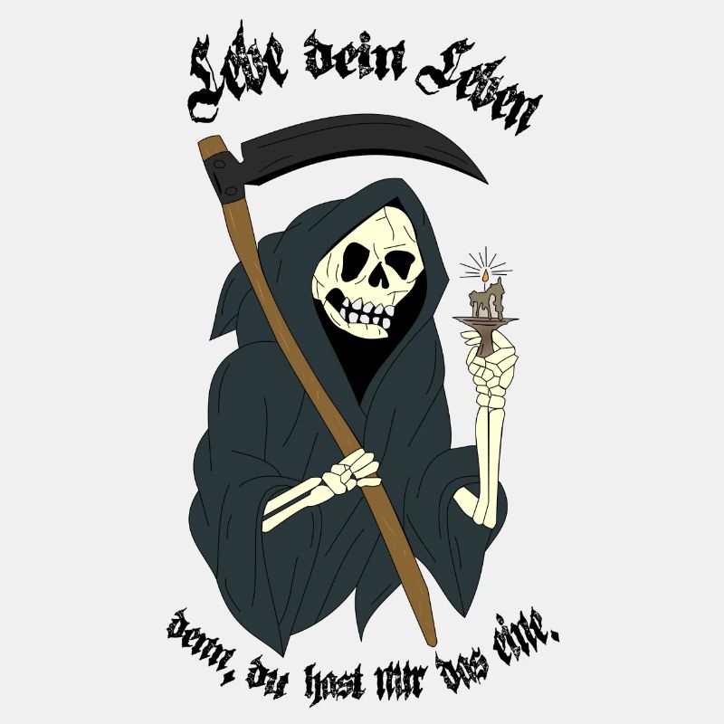 Sensenmann "Lebe dein Leben"