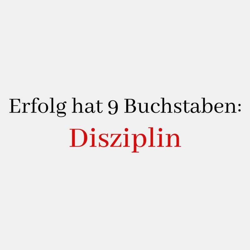 Disziplin Buchstaben Erfolg