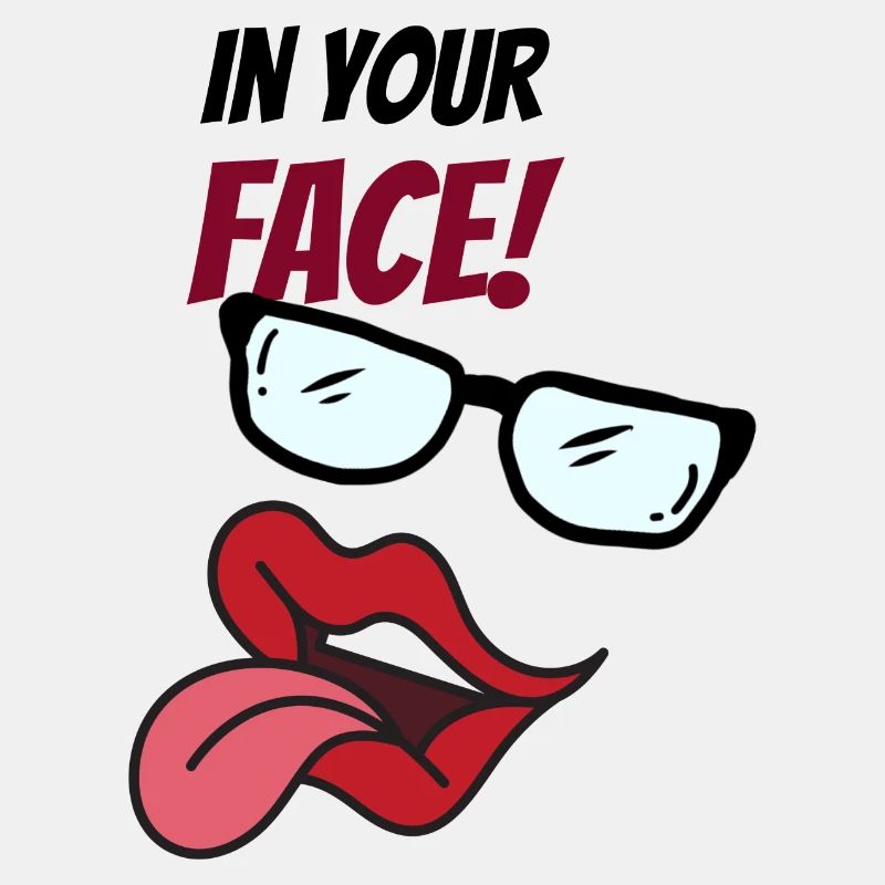 abstract face with saying