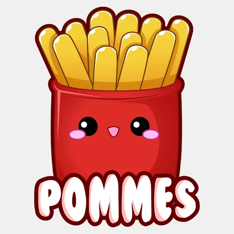 Français frites Émoticône de restauration rapide Mignon