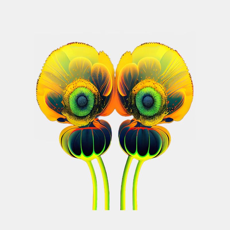 Psychedelische Mohnblüten